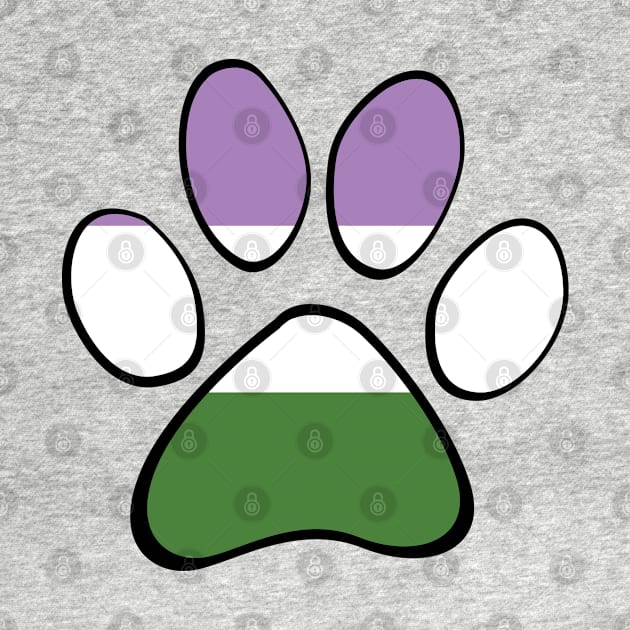 Genderqueer Pride Paw by HyperOtterDesigns